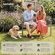 TECTAKE - 2 Places banc jardin résistant intempéries en polyrotin marron naturel 125x62 5x90 cm avec housse protection - vignette