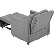 TECTAKE - Fauteuil lit 3 en 1 dossier réglable en 6 positions gris 82 x 80 x 86 cm capacité 150 kg avec station de recharge usb - vignette