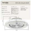 TECTAKE - Plafonnier led avec ventilateur intégré blanc ø 50 cm 3 000 6500 k 3 vitesses discret à intensité variable - vignette