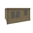 ALTANKA - Abri de jardin en bois - 12m2 - 4x3m - Traité - Ep. 28mm - Couleur: vert - DOM381 - vignette