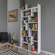 HABITAT ET JARDIN - Bibliothèque en bois "Kuttap" - 90 x 22 x 182 cm - Blanc - vignette