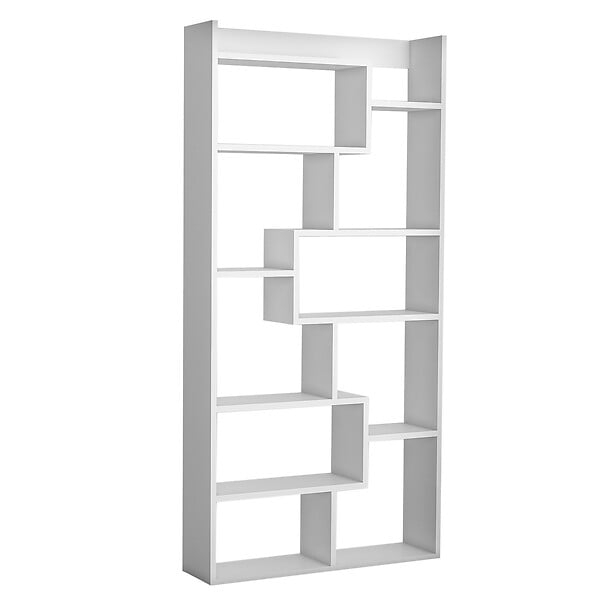 HABITAT ET JARDIN - Bibliothèque en bois "Kuttap" - 90 x 22 x 182 cm - Blanc - large