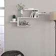 HABITAT ET JARDIN - Bibliothèque en bois "Twist" - 104 x 14 x 49 cm - Blanc - vignette