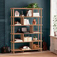 HABITAT ET JARDIN - Bibliothèque en bois "Meta" - 120 x 28 x 168 cm - Marron - vignette