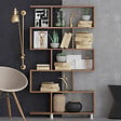 HABITAT ET JARDIN - Bibliothèque en bois "Nilüfer" - 90 x 20 x 156 cm - Marron - vignette