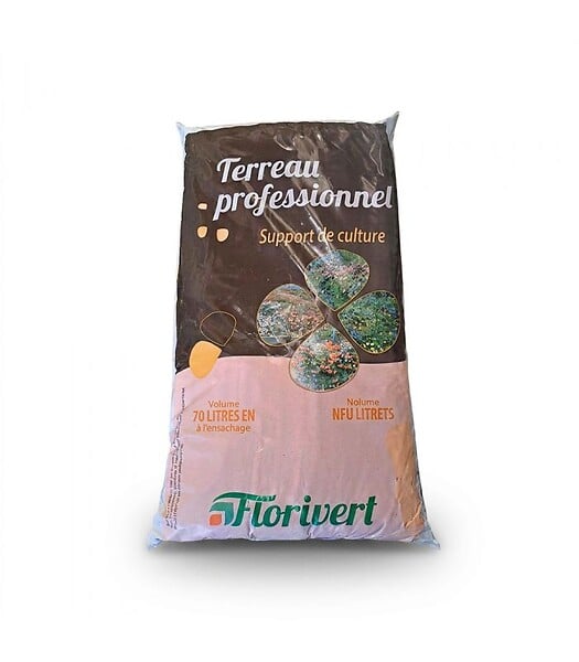 FLORIVERT - Pack de 20 sacs de terreau français pour plantes vertes et fleurs Flori Horticole 70L NEG01644-20x70 - large