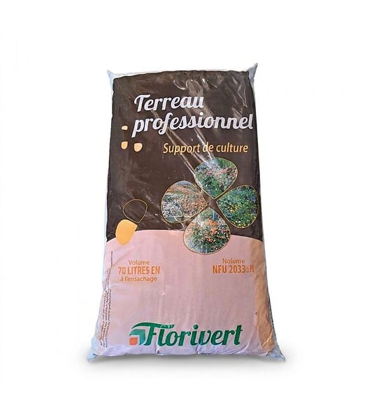 FLORIVERT - Pack de 10 sacs de terreau français pour plantes vertes et fleurs Flori Horticole 70L NEG01644-10x70 - large