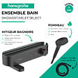 HANSGROHE - Pack mitigeur bain douche thermostatique ShowerTablet Select + Flexible Isiflex + Douchette Vernis Blend Noir mat - vignette