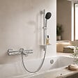 GROHE - Pack mitigeur BD mécanique Grohtherm 800 + Douchette Vitalio Comfort 110 + Barre Quickflix Vitalio Smartactive + Flexible - vignette