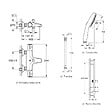 GROHE - Pack mitigeur BD mécanique Grohtherm 800 + Douchette Vitalio Comfort 110 + Barre Quickflix Vitalio Smartactive + Flexible - vignette