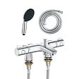 GROHE - Mitigeur baignoire thermostatique Grohtherm 800 avec colonnettes Idro'Flex + Douchette 2 jets Start + Flexible - vignette