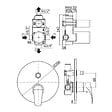 SWISS AQUA TECHNOLOGIES - Project mitigeur de baignoire à encastrer à levier, 2 sorties, corps d'encastrement inclus, noir mat (SATBSPRO215C) - vignette