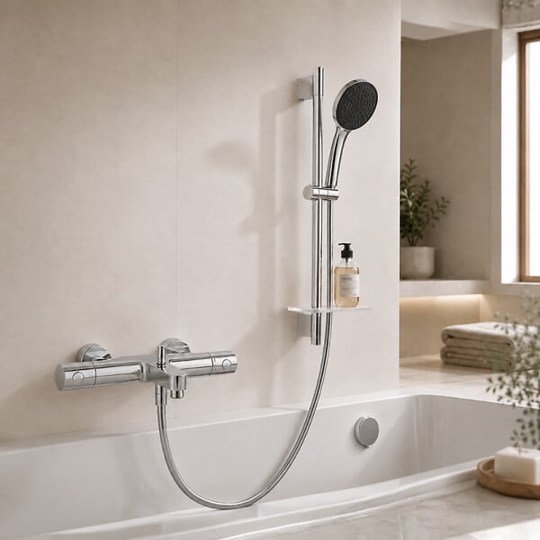 GROHE - Pack mitigeur BD thermostatique Precision Get + Douchette Vitalio Start 110 + Barre Quickflix Vitalio Smartactive + Flexible - large