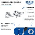 GROHE - Pack mitigeur BD thermostatique Precision Get + Douchette Vitalio Start 110 + Barre Quickflix Vitalio Smartactive + Flexible - vignette