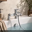GROHE - Mitigeur baignoire mécanique Grohe Start Loop avec colonnettes Idro'Flex - vignette
