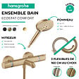 HANSGROHE - Pack mitigeur bain douche thermostatique Ecostat Comfort + Flexible Isiflex + Pommeau Raindance Select 3jets bronze - vignette