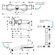 HANSGROHE - Pack mitigeur bain douche thermostatique Ecostat Comfort + Flexible Isiflex + Pommeau Raindance Select 3jets bronze - vignette
