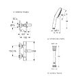 GROHE - Mitigeur baignoire thermostatique Precision Get avec colonnettes Idro'Flex + Douchette 2 jets Comfort + Flexible - vignette