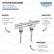 GROHE - Mitigeur baignoire thermostatique Grohtherm 800 Cosmopolitan 1/2 avec colonnettes Idro'Flex - vignette