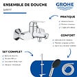 GROHE - Pack mitigeur BD mécanique Swift + Douchette Vitalio Start 110 + Barre Quickflix Vitalio Smartactive + Flexible - vignette