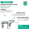 HANSGROHE - Mitigeur baignoire thermostatique Ecostat Universal chromé - vignette