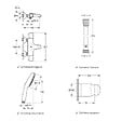 GROHE - Mitigeur baignoire thermostatique Precision Trend avec colonnettes Idro'Flex + Douchette 2 jets Comfort + Flexible + Support - vignette