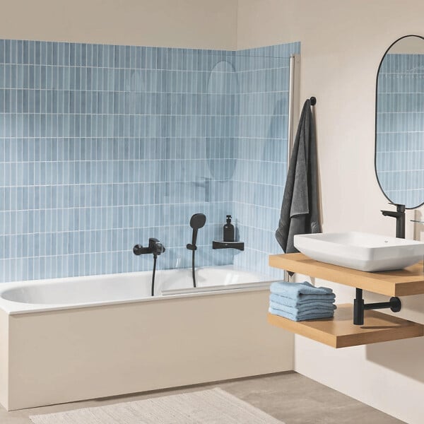 GROHE - Mitigeur bain douche Start Edge noir mat - large