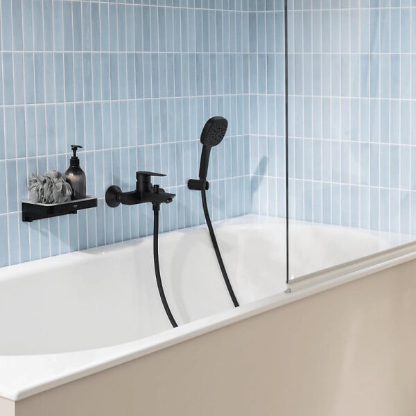 GROHE - Mitigeur bain douche Start Edge noir mat - large