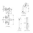 GROHE - Pack mitigeur BD mécanique Grohtherm 800 + Douchette Vitalio Start 110 + Barre Quickflix Vitalio Smartactive + Flexible - vignette