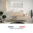 BURGBAD - Meuble vasque 120 cm Olena en décaler chêne clair + colonne - vignette