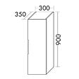 BURGBAD - Meuble vasque 120 cm Olena en décaler chêne clair + colonne - vignette