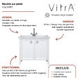 VITRA - Meuble vasque VitrA Valarte blanc mat 100 cm avec portes - vignette