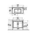 VITRA - Meuble vasque VitrA Valarte blanc mat 100 cm avec portes - vignette