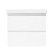 SWISS AQUA TECHNOLOGIES - Meuble salle de bain suspendu 59 x 50 x 45 cm avec lavabo céramique blanc brillant – 2 tiroirs – B-Way (BWAY260WU1BI) - vignette