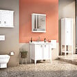 VITRA - Meuble vasque VitrA Valarte blanc mat 80 cm avec portes - vignette
