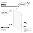 JACOB DELAFON - Pare bain fixe réversible Brive avec barre de renfort - vignette