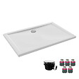 JACOB DELAFON - Receveur de douche 100 x 80 Gaspard rectangle céramique avec kit de réhausse et bonde - vignette