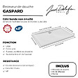 JACOB DELAFON - Receveur de douche 100 x 80 Gaspard rectangle céramique avec kit de réhausse et bonde - vignette