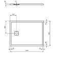 IDEAL STANDARD - Receveur de douche antidérapant Ultra Flat Evo recoupable avec évacuation largeur 120 x 90 - vignette