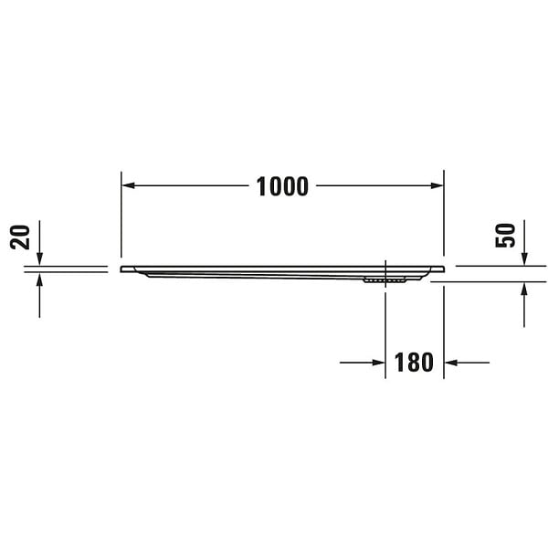 DURAVIT - Receveur de douche 100 x 90 Starck Slimline - large