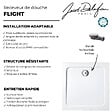 JACOB DELAFON - Receveur de douche 80 x 80 cm Flight carré blanc avec bonde horizontale chromé - vignette