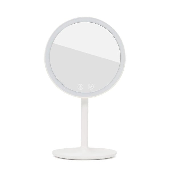 SWISS AQUA TECHNOLOGIES - Miroir cosmétique pliable en plastique, 3 couleurs de lumière réglables, hauteur 34,5 cm, blanc (SATZKLEDB) - large