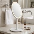 SWISS AQUA TECHNOLOGIES - Miroir cosmétique pliable en plastique, 3 couleurs de lumière réglables, hauteur 34,5 cm, blanc (SATZKLEDB) - vignette
