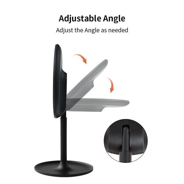 SWISS AQUA TECHNOLOGIES - Miroir cosmétique pliable en plastique, 3 couleurs de lumière réglables, hauteur 34,5 cm, blanc (SATZKLEDB) - large