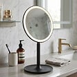 SWISS AQUA TECHNOLOGIES - Miroir cosmétique pliable en plastique, 3 couleurs de lumière réglables, hauteur 34,5 cm, noir (SATZKLEDC) - vignette
