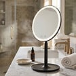 SWISS AQUA TECHNOLOGIES - Miroir cosmétique pliable en plastique, 3 couleurs de lumière réglables, hauteur 34,5 cm, noir (SATZKLEDC) - vignette