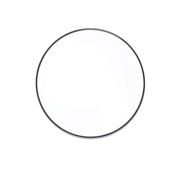 NATUREL - Miroir de salle de bain rond 60 cm avec cadre aluminium noir B-Way (ZBWKU60C) - large
