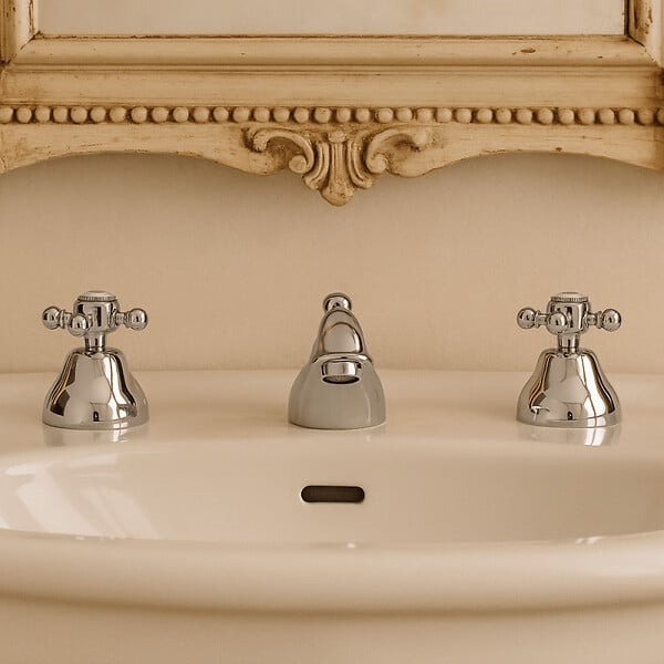 OLFA - Mélangeur lavabo 3 trous Tiffany Chromé - large