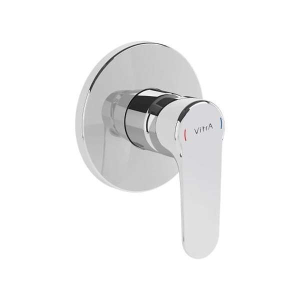 VITRA - Root Round mitigeur de douche à encastrer, à levier, vendu sans corps d'encastrement, chrome (A42728EXP) - large