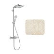 HANSGROHE - Hansgrohe Colonne de douche Crometta E 240 EcoSmart + cadeau gratuit tapis de salle de bain, beige (27281000-7BE) - vignette